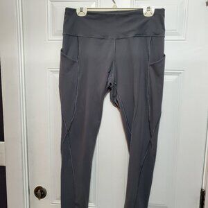 Ewedoos Gray High Waisted Leggings with Pockets size XXL